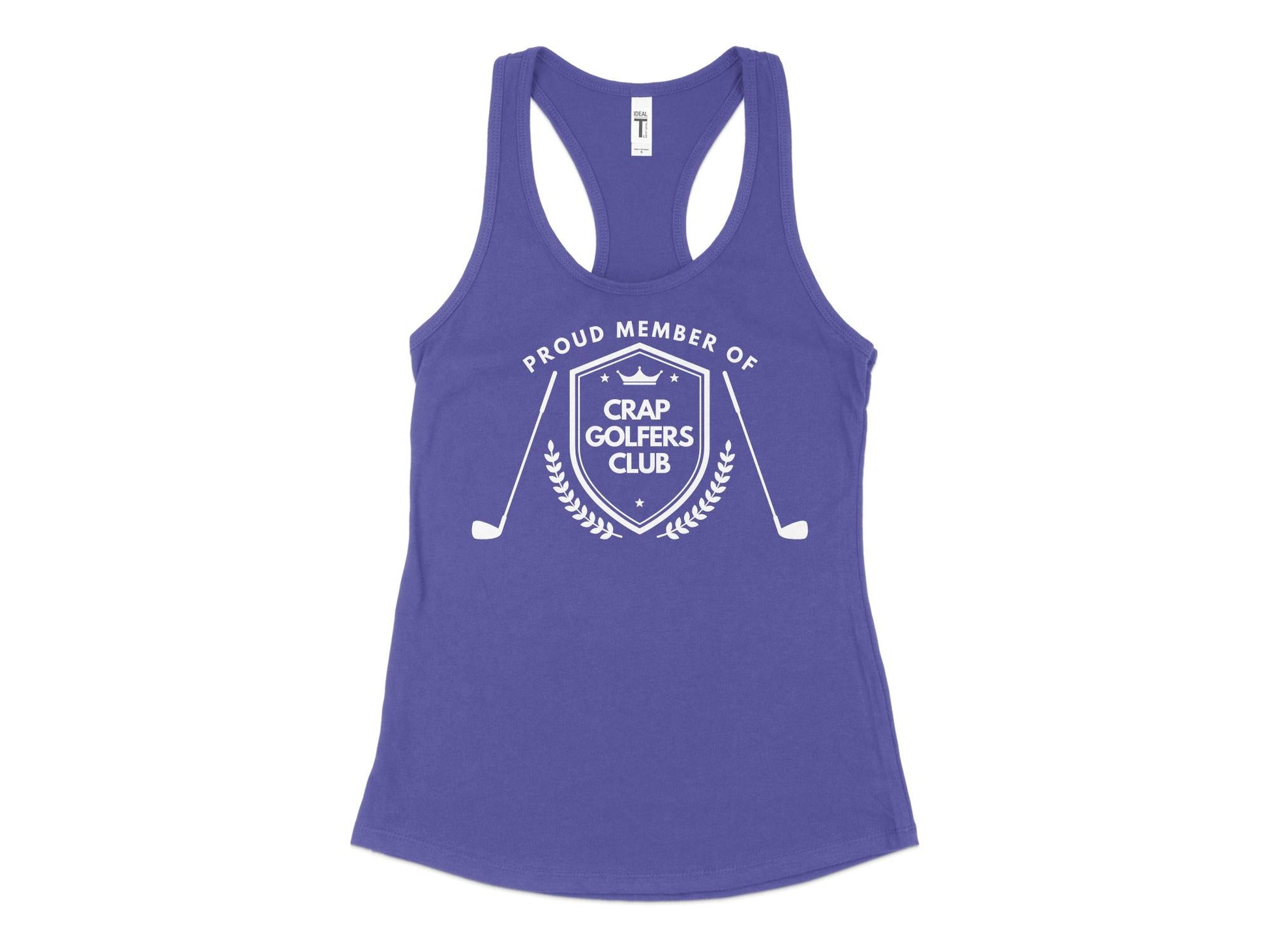Funny Golfer Gifts  Womens Tank Top XS / Purple Rush Proud Member of the Crap Golfers Club Golf Womans Tank Top
