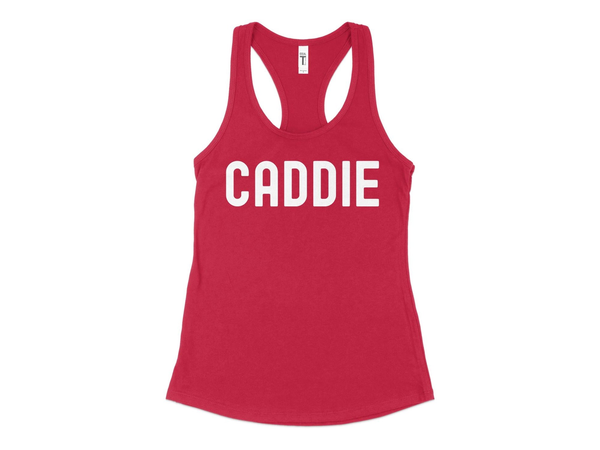 Funny Golfer Gifts  Womens Tank Top XS / Red Caddie Golf Womans Tank Top