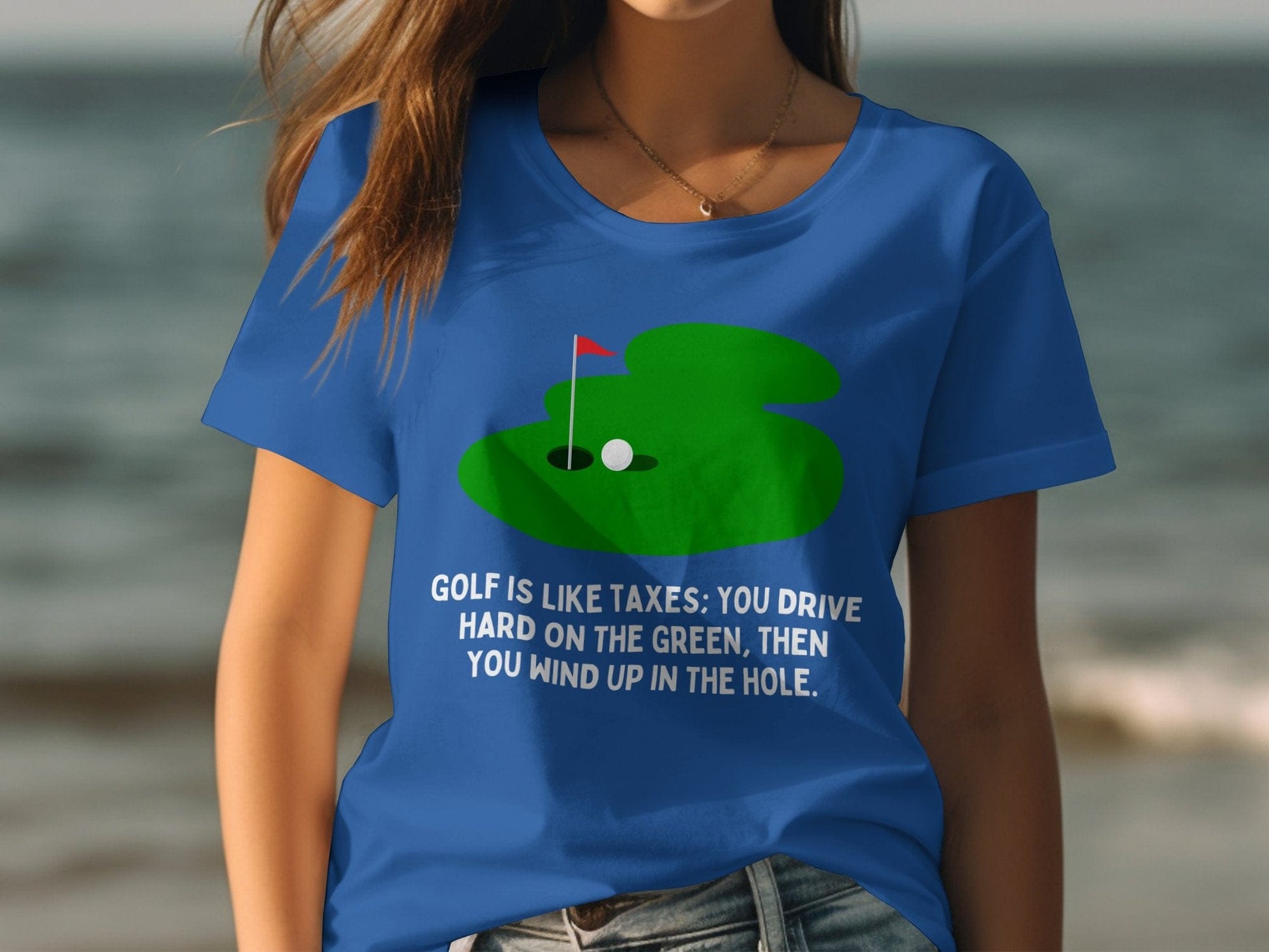 Funny Golfer Gifts  Womens TShirt Golf is Like Taxes Golf Womans T-Shirt