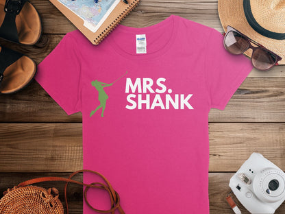 Funny Golfer Gifts  Womens TShirt Mrs Shank Golf Womans T-Shirt