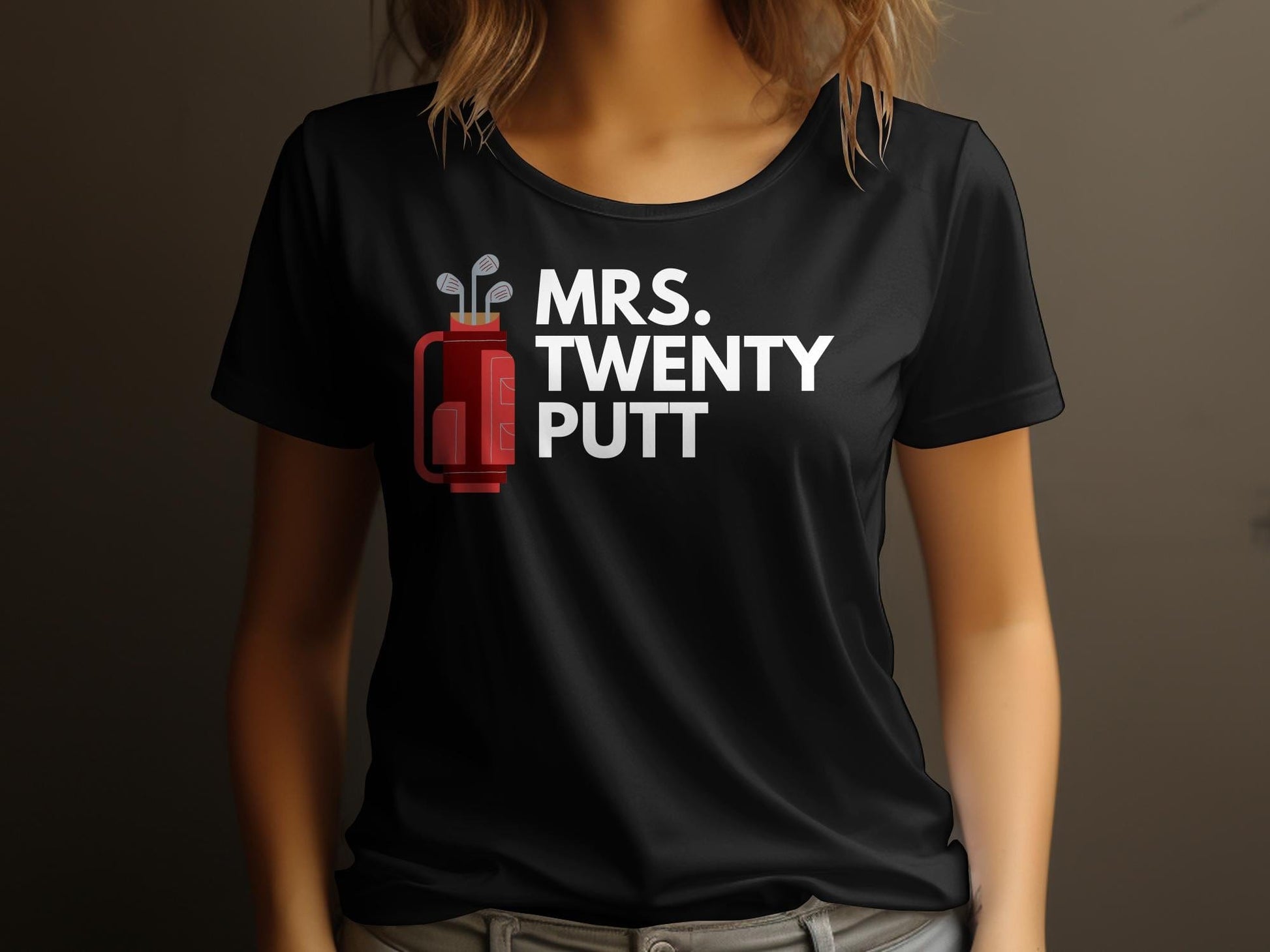 Funny Golfer Gifts  Womens TShirt Mrs Twenty Putt Golf Womans T-Shirt