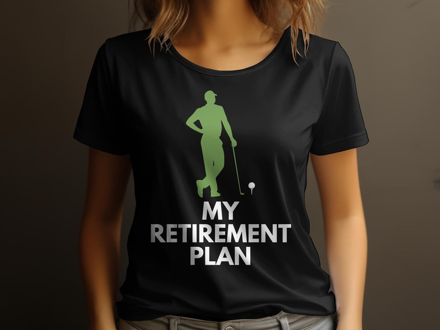 Funny Golfer Gifts  Womens TShirt My Retirement Plan Golf Womans T-Shirt