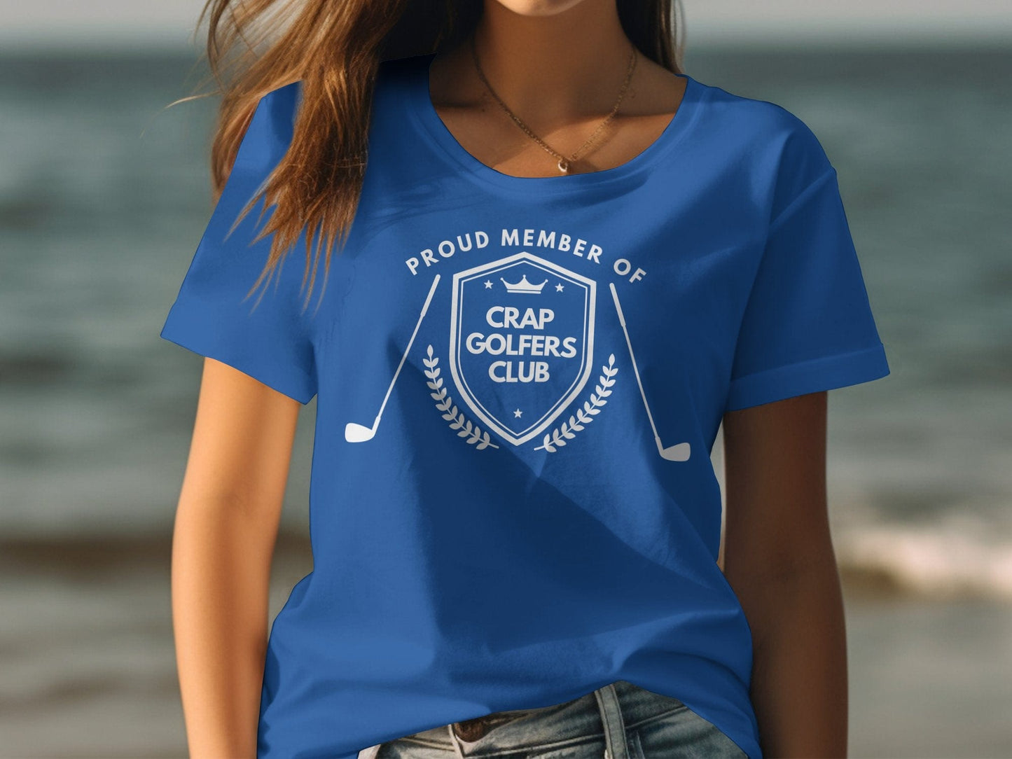 Funny Golfer Gifts  Womens TShirt Proud Member of the Crap Golfers Club Golf Womans T-Shirt