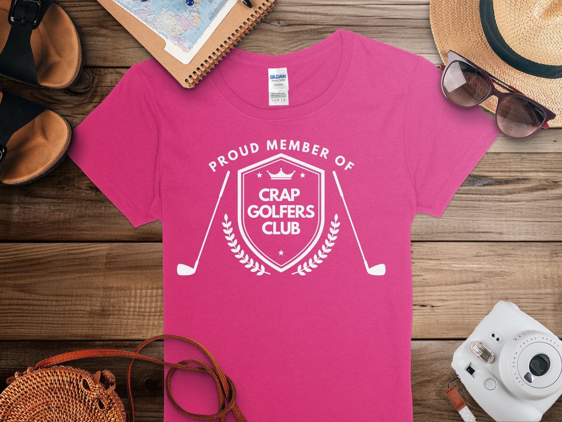 Funny Golfer Gifts  Womens TShirt Proud Member of the Crap Golfers Club Golf Womans T-Shirt