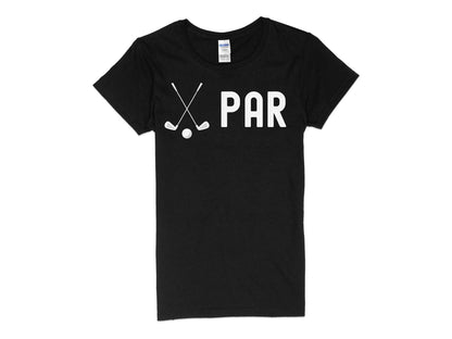 Funny Golfer Gifts  Womens TShirt S / Black Par Golf Womans T-Shirt