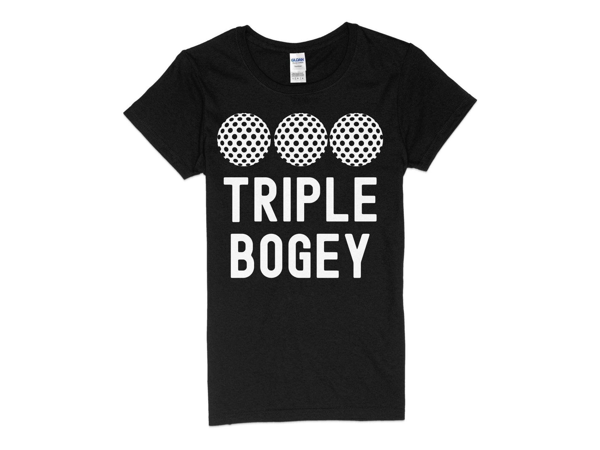 Funny Golfer Gifts  Womens TShirt S / Black Triple Bogey Golf Womans T-Shirt