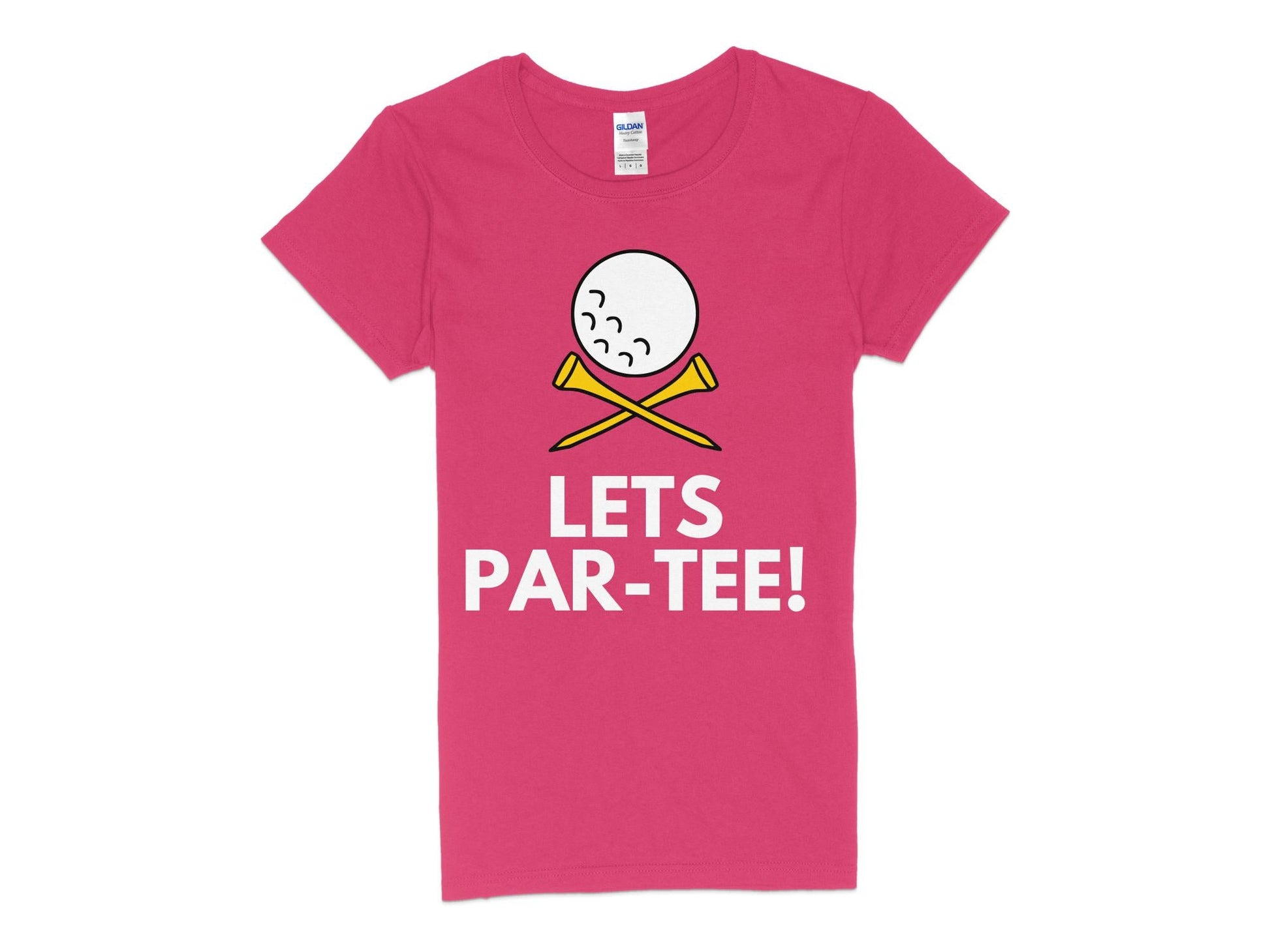 Funny Golfer Gifts  Womens TShirt S / Heliconia Lets Par-tee Golf Womans T-Shirt