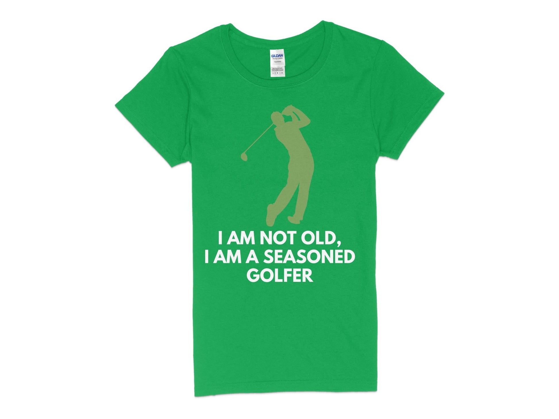 Funny Golfer Gifts  Womens TShirt S / Irish Green Im Not Old Im a Seasoned Golfer Golf Womans T-Shirt