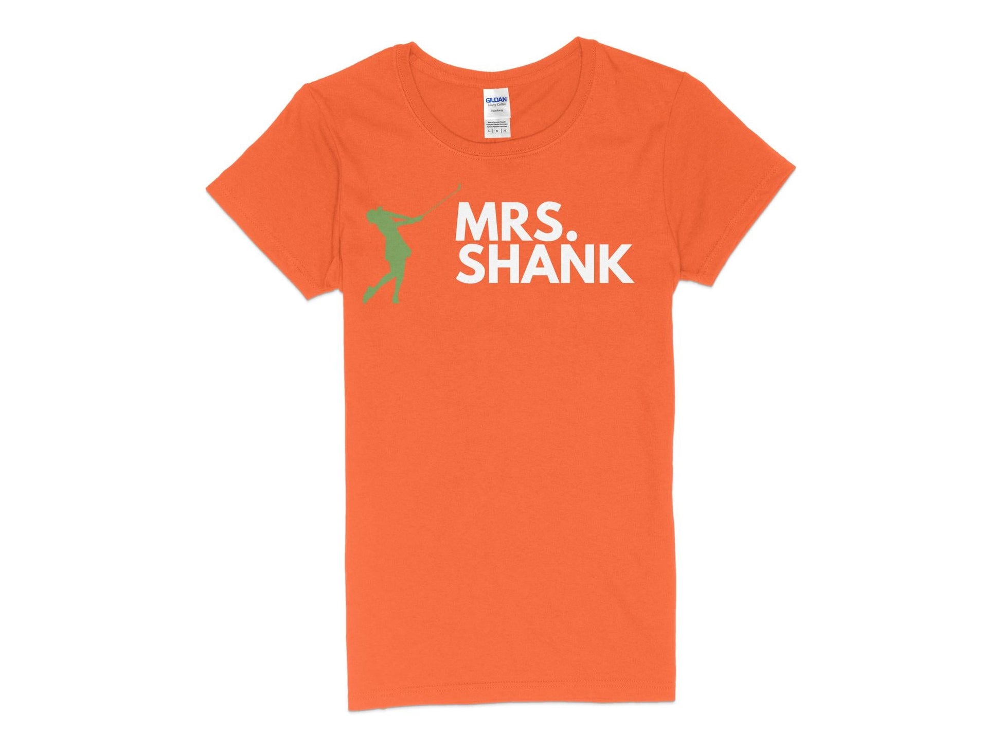 Funny Golfer Gifts  Womens TShirt S / Orange Mrs Shank Golf Womans T-Shirt