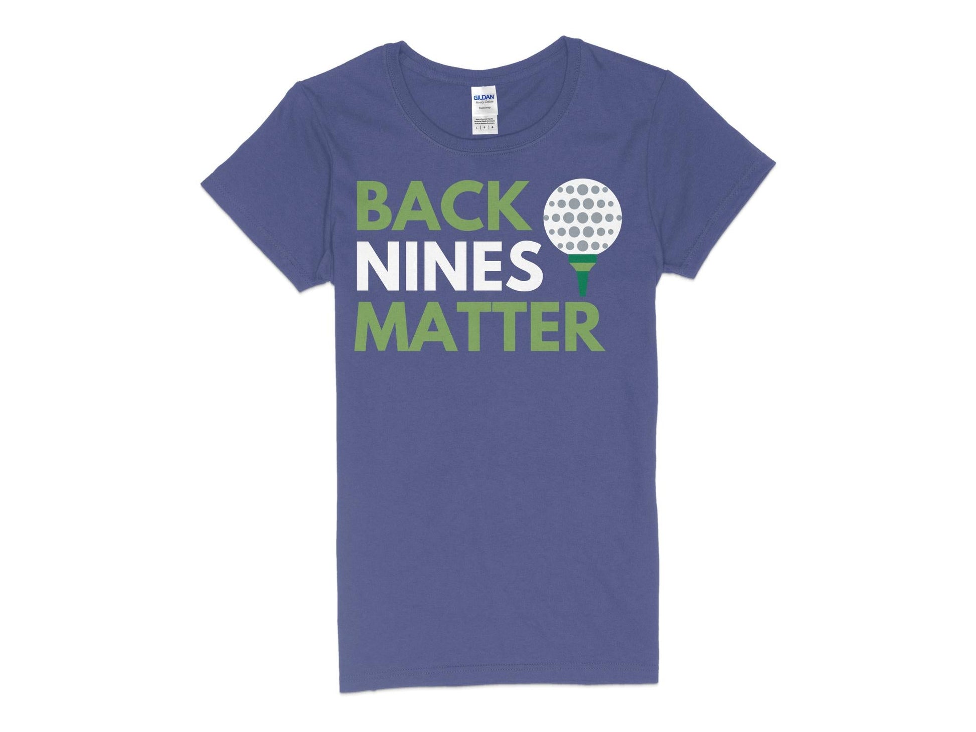 Funny Golfer Gifts  Womens TShirt S / Purple Back Nines Matter Golf Womans T-Shirt