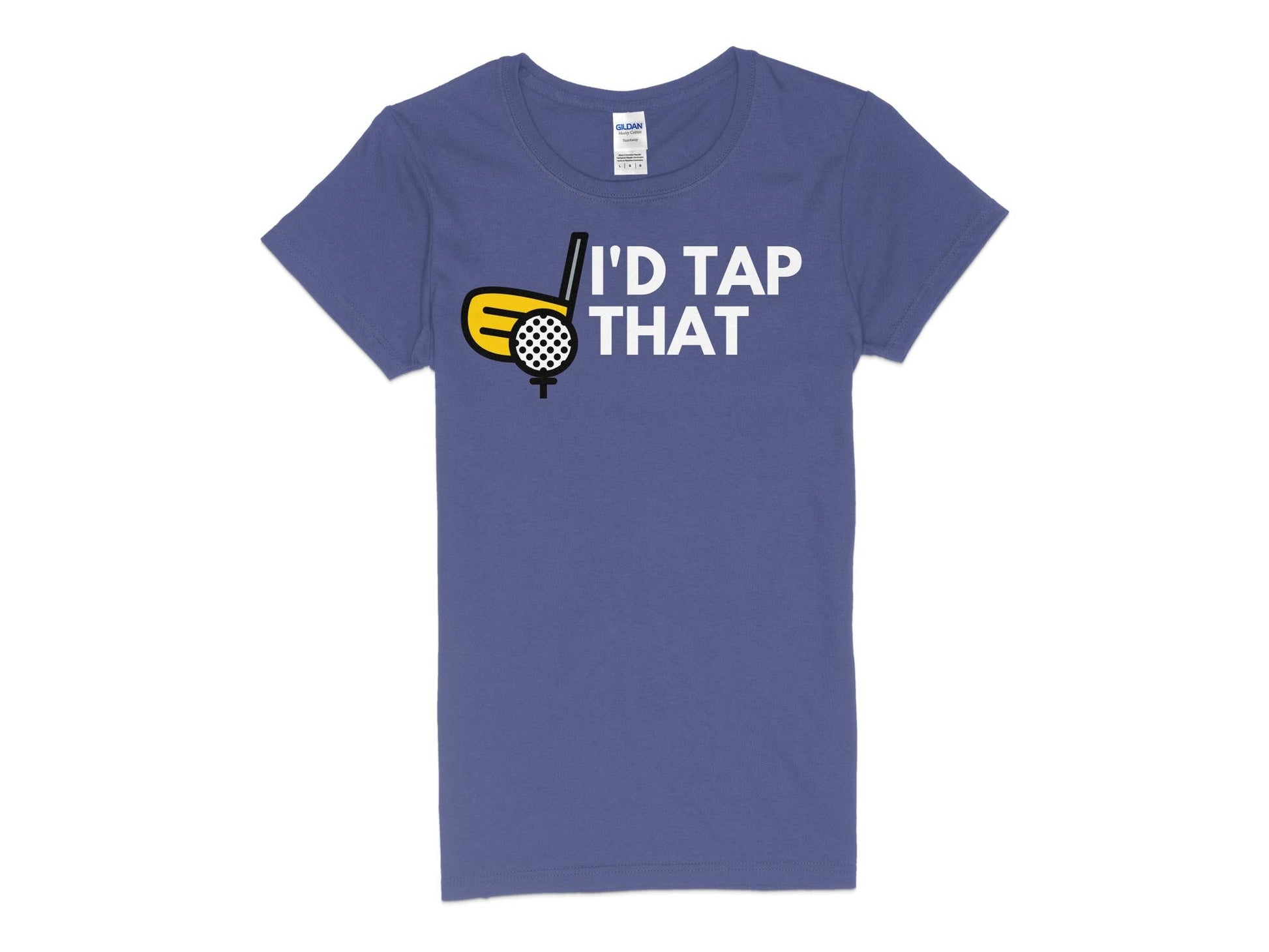 Funny Golfer Gifts  Womens TShirt S / Purple Id Tap That Golf Womans T-Shirt