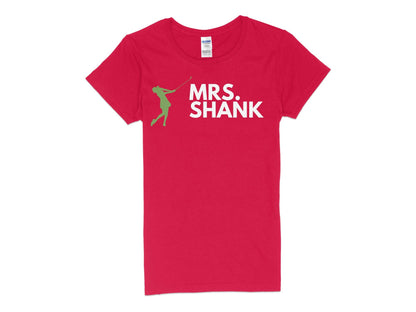 Funny Golfer Gifts  Womens TShirt S / Red Mrs Shank Golf Womans T-Shirt