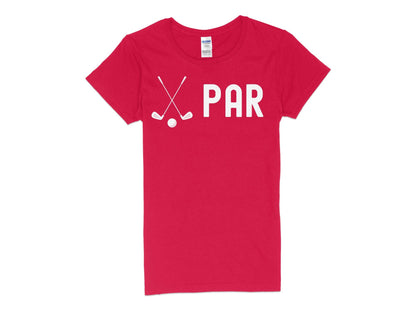 Funny Golfer Gifts  Womens TShirt S / Red Par Golf Womans T-Shirt