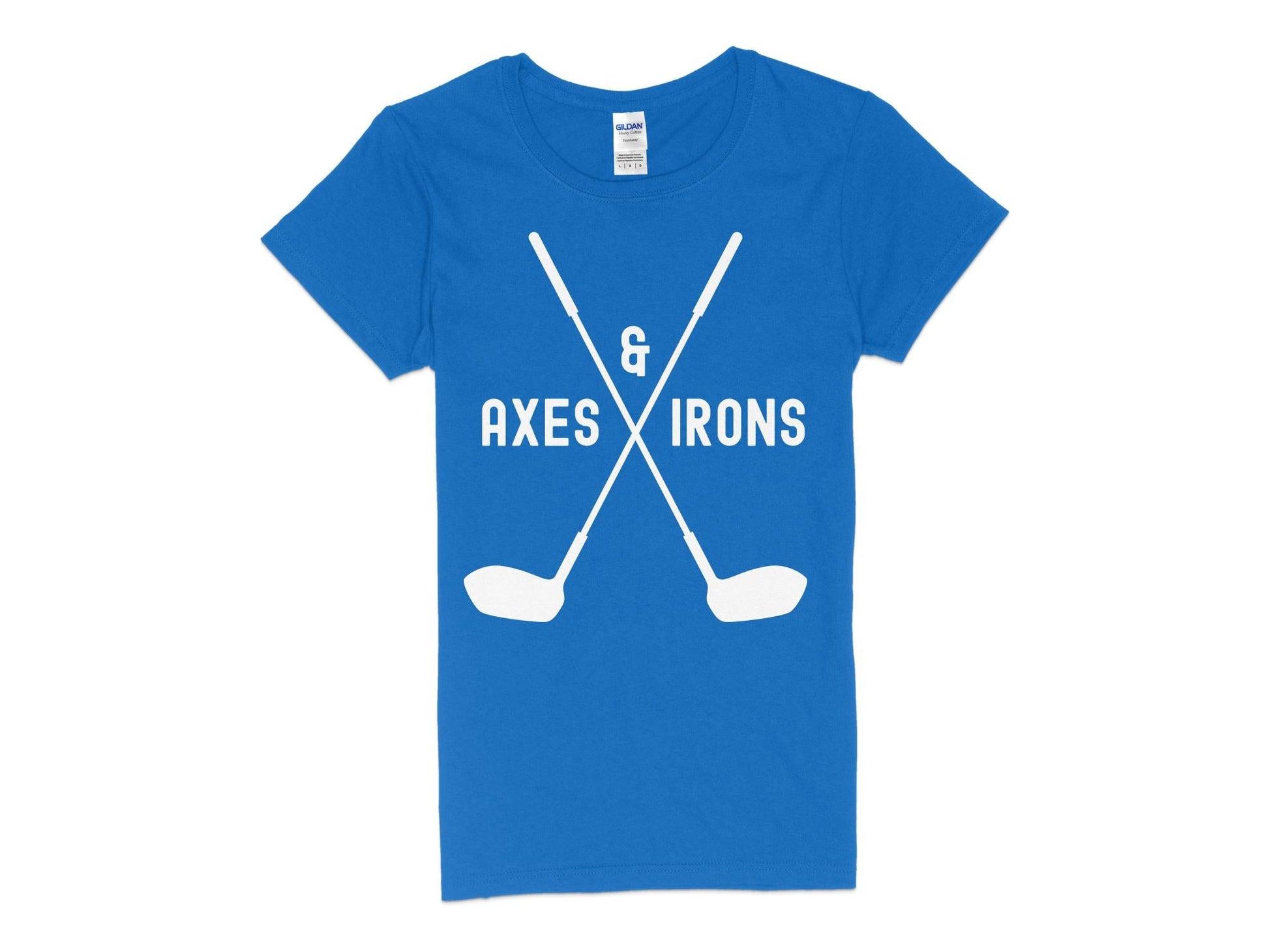 Funny Golfer Gifts  Womens TShirt S / Royal Axes and Irons Golf Womans T-Shirt