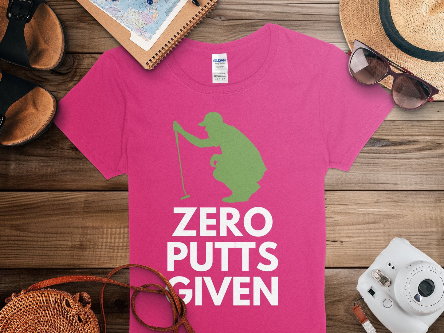 Funny Golfer Gifts  Womens TShirt Zero Putts Given Golf Womans T-Shirt